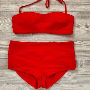 Athleta textured bikini set